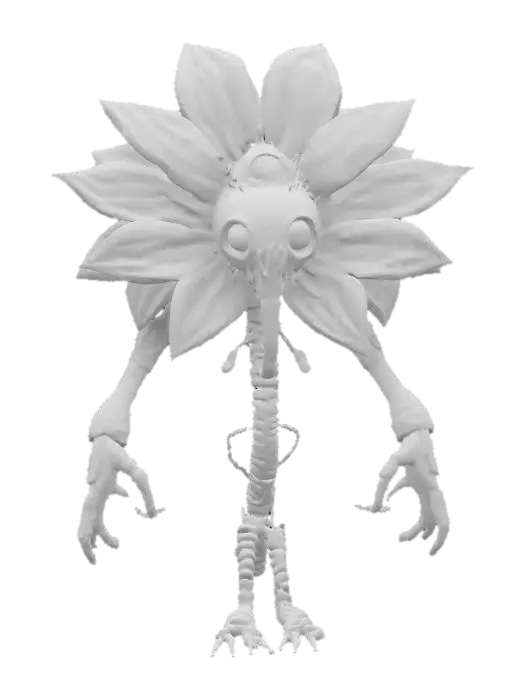 3D model for #garden#, biomechanical flower monsters 