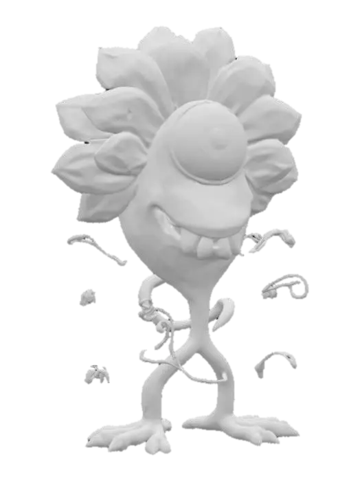 3D model for flower monster one big eyeball, #garden#