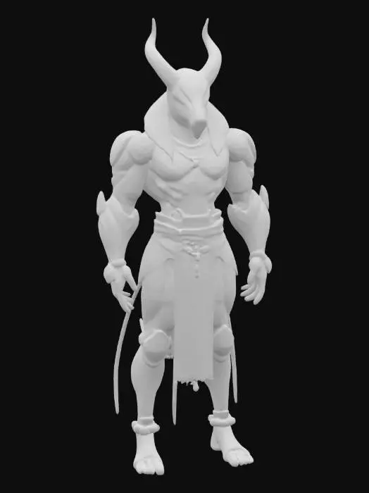 3D model for #AroundTheWorld#, 
Egyptian statue of Anubis biomech 
