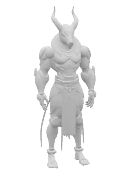 3D model for #AroundTheWorld#,
Egyptian statue of Anubis biomech