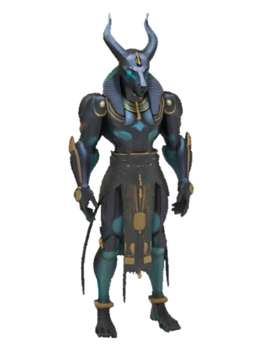 3D model for #AroundTheWorld#,
Egyptian statue of Anubis biomech