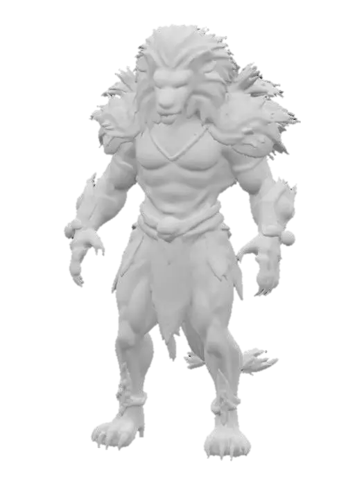 3D model for human lion hybrid
