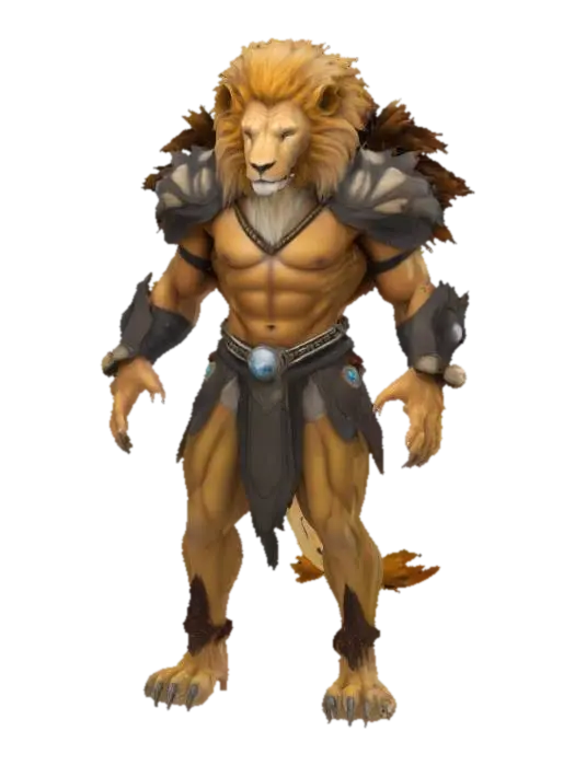 3D model for human lion hybrid
