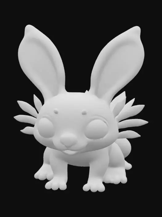 3D model for Bunny axolotl hybrid 