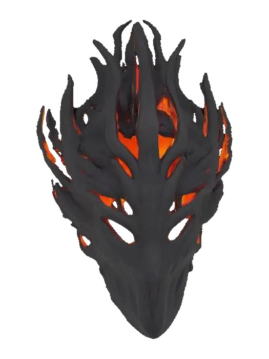 Inferno Mask - Heat 3D model, vytvořený pomocí AI