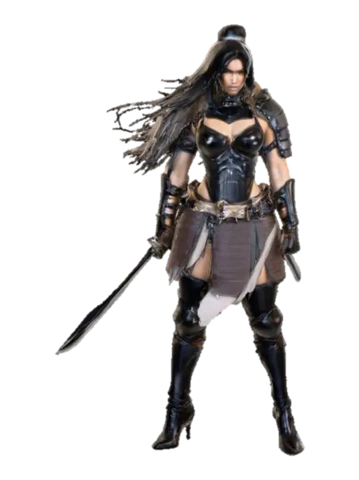 Modello 3D Warrior's Resolve, #PBR#, generato dall’IA