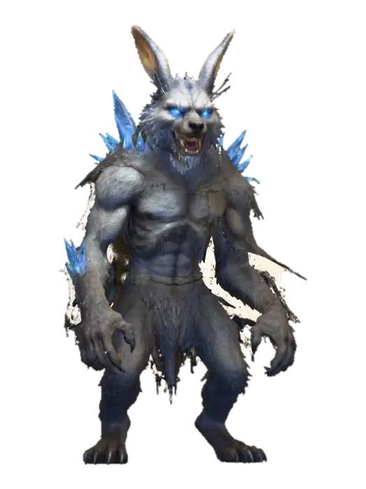 Frostbite Harefiend, #villain# 3D model, vytvořený pomocí AI