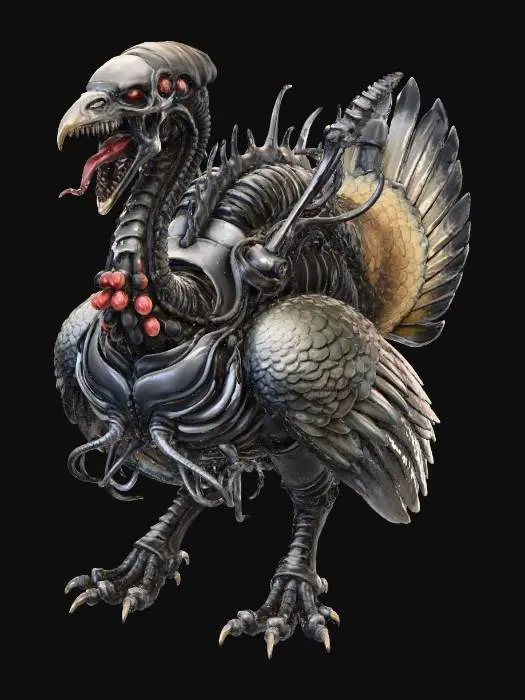 3D model for #Thanksgiving#, giger turkey