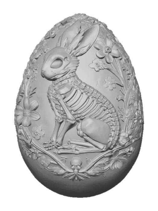3D model for Floral Skeleton Bunny Easter Egg, #EasterEgg2026#