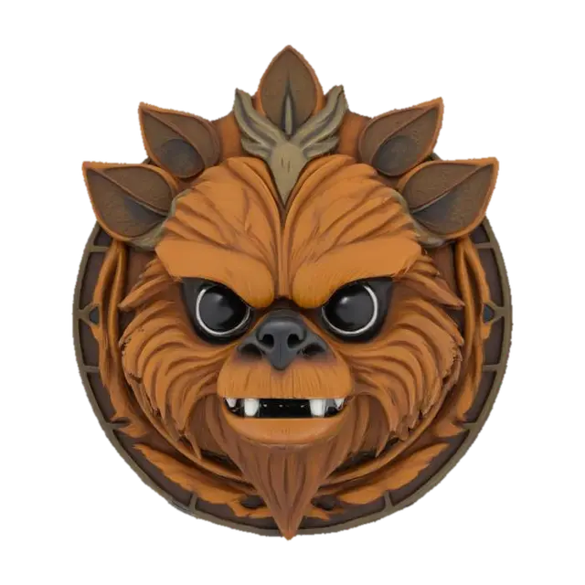 3D model for #emblem#, ewok emblem 