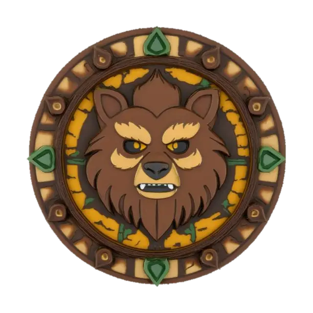 3D model for #emblem#, ewok emblem 