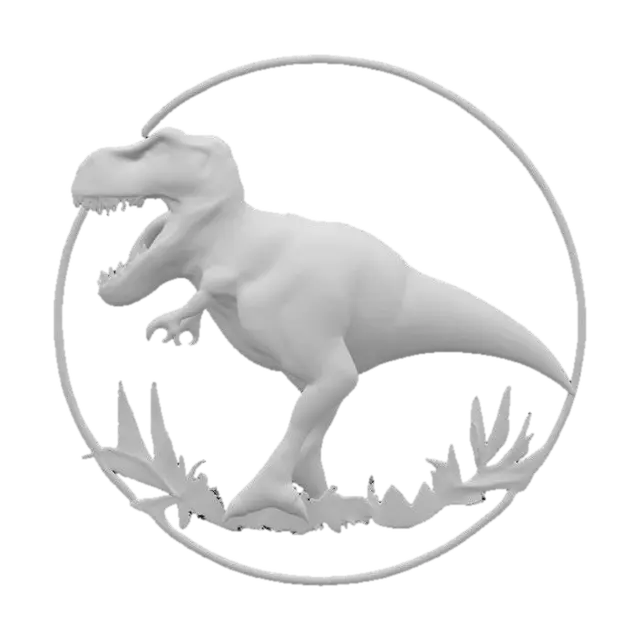3D model for #emblem#, t-rex 