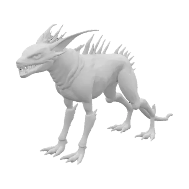 3D model for Hr giger alien dog 