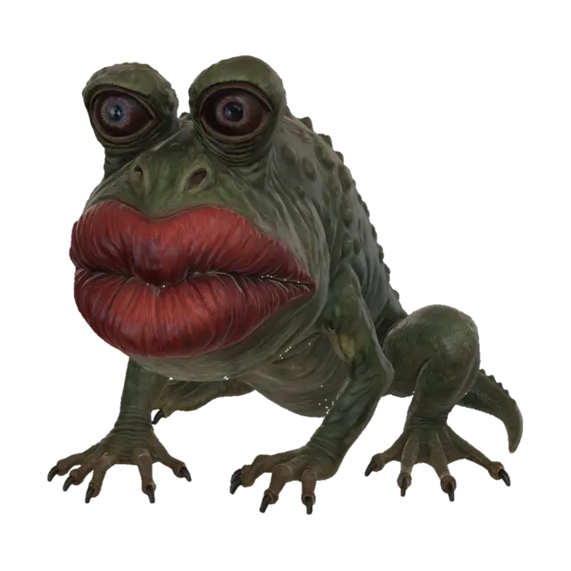 Red-Lipped Croaker 3D model, vytvořený pomocí AI
