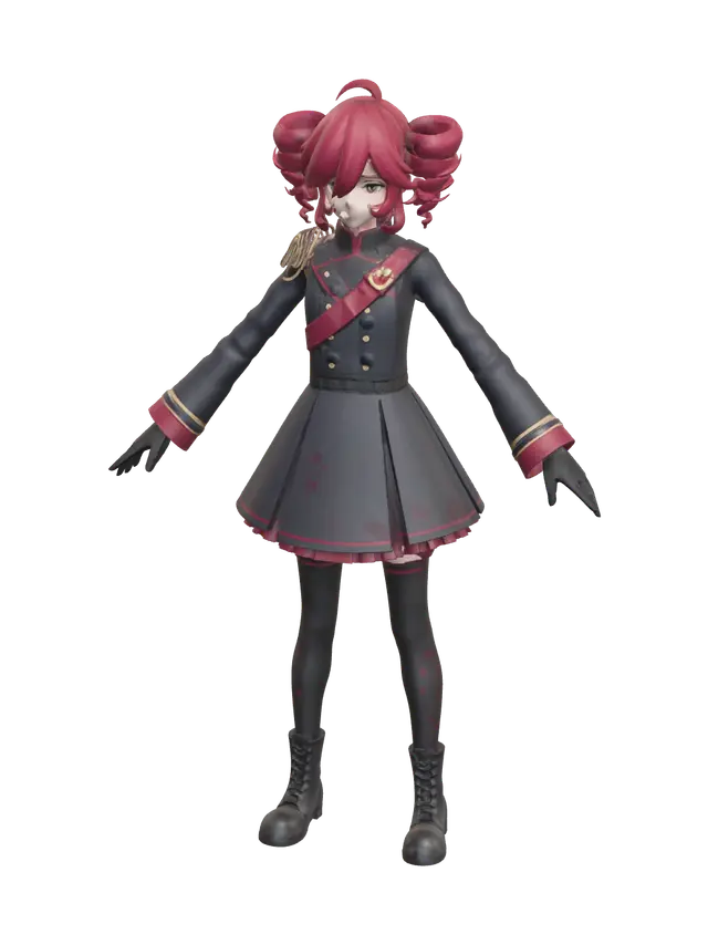 Kasane Teto 3D model, vytvořený pomocí AI