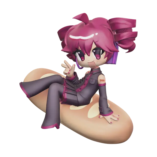 Modern Kasane Teto 3D model, vytvořený pomocí AI