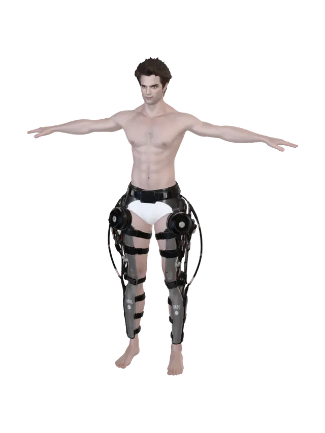 Exoskeleton of Power - Cybernetics 3D model, vytvořený pomocí AI