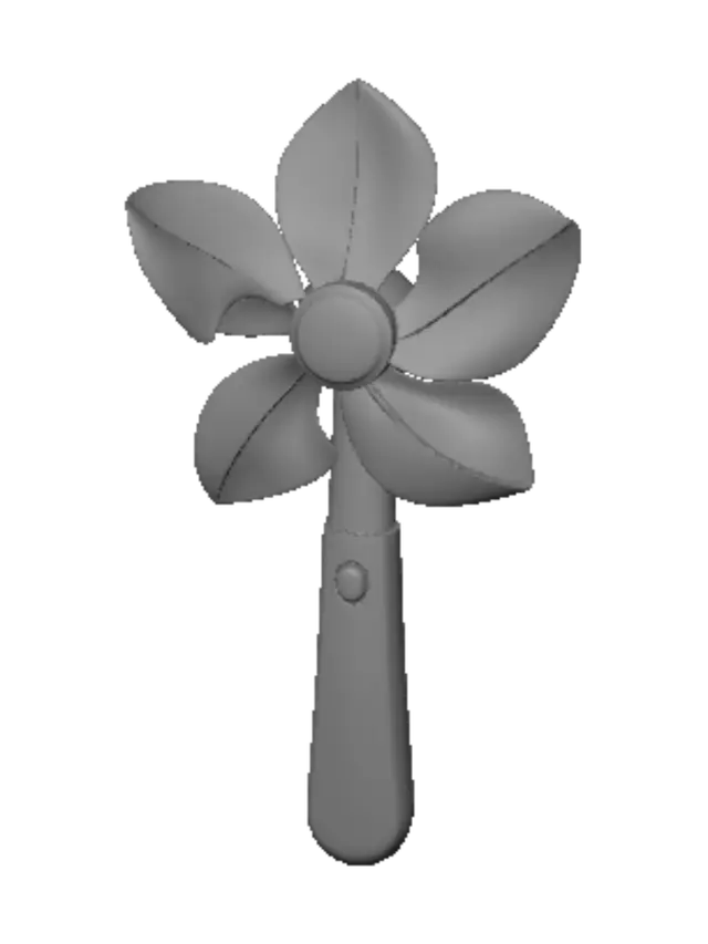 3D model for Singapore Flag Blossom Handheld Fan