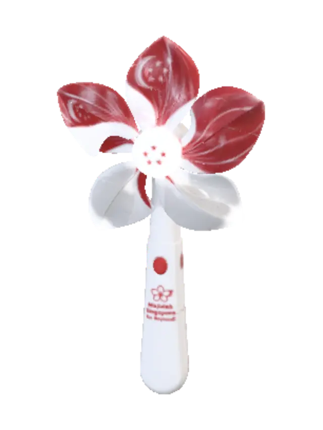 3D model for Singapore Flag Blossom Handheld Fan