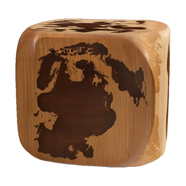 Global Dice - Random 3D model, vytvořený pomocí AI