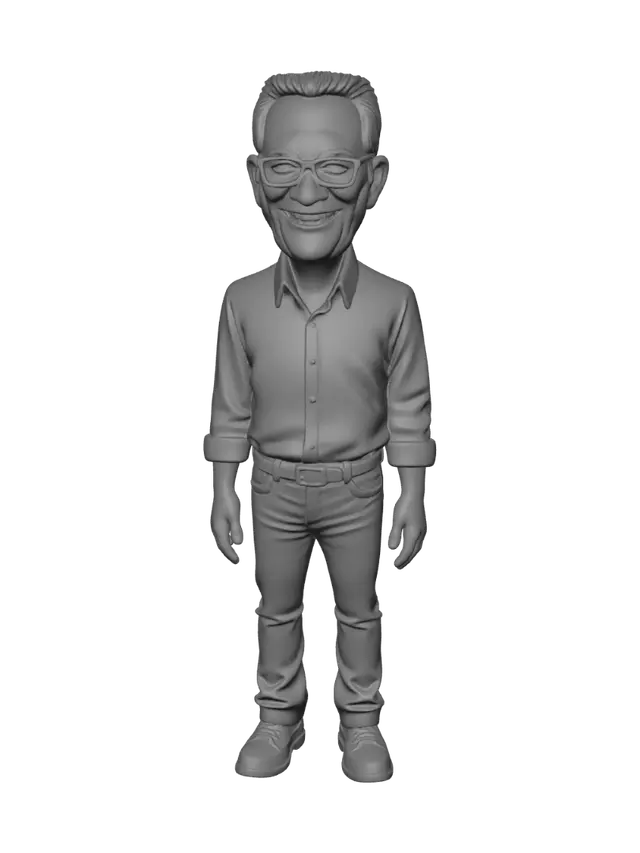 3D model for Smiling Cartoon Businessman Avatar