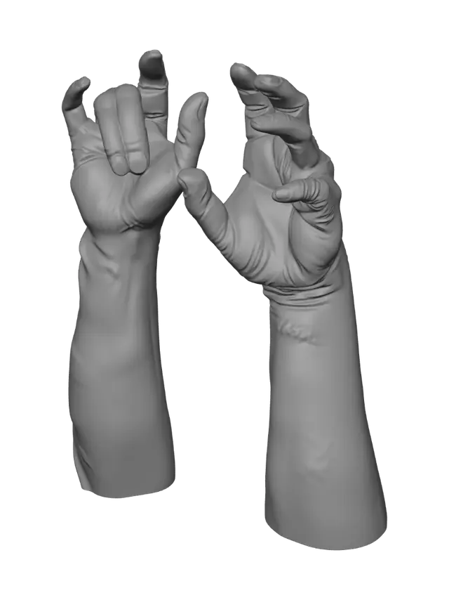 3D model for Hands Reaching Up