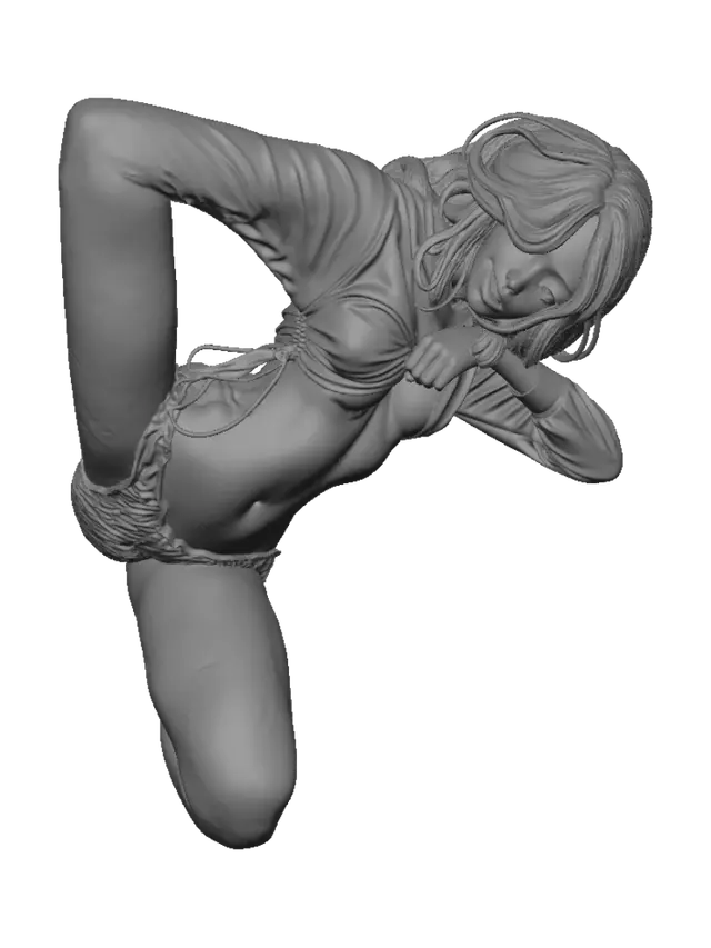 3D model for Indoors portrait in a pink top
