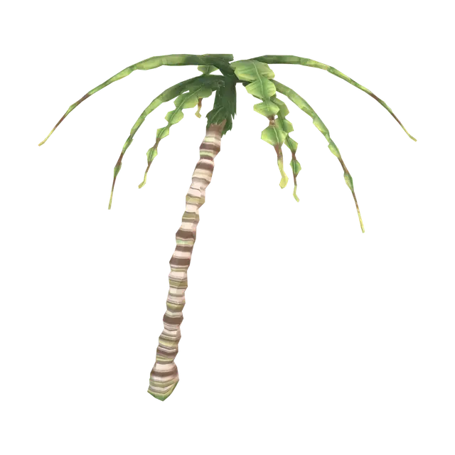 Stylized Palm - Lowpolly 3D model, vytvořený pomocí AI