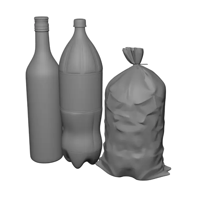 3D model for Fernet-Branca, Coca-Cola and Ice