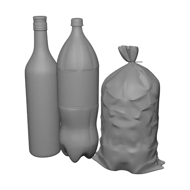 3D model for Fernet-Branca, Coca-Cola and Ice