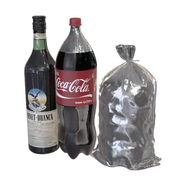 3D model for Fernet-Branca, Coca-Cola and Ice