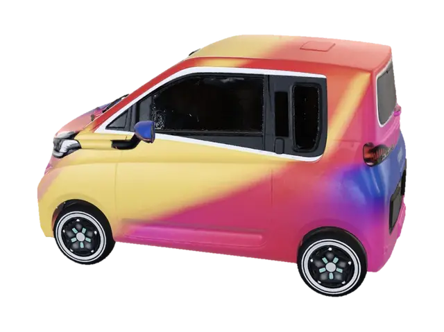 Yellow Comet EV 3D model, vytvořený pomocí AI