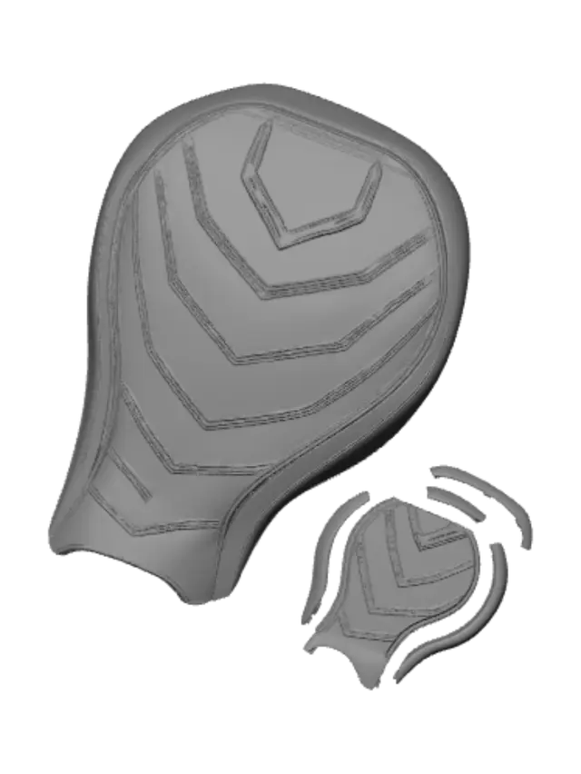 3D model for MVアグスタ F4RR(2013)の純正シートをベースに、純正シートへ上から被せるシートカバー(シェル)を設計してください。
【目的】
・見た目重視
・純正シートは加工しない
・純正シートの上から被せる構造
・シートを車体へ固定する際にカバーも一緒に固定する
・必要に応じて裏側にボルト固定部やツメを追加
【寸法】
・シート幅:約360mm
・シート長さ:約380mm
・写真と3Dスキャンを基準に形状を合わせる
・表面形状は純正シートに沿わせる
【3Dプリンター】
Ender-3 V3 SE
造形サイズ220×220×250mm
そのため、
5~6分割で設計してください。
【材質】
・ベース:PETG
・厚み:2.5~3.0mm
・必要な部分のみリブ補強
【デザイン】
Luimoto Team Italia風
・中央はアルカンターラ風生地を貼れるよう1mm凹ませる
・赤ラインは別パーツ
・白ラインは別パーツ
・トリコロールも別パーツ
・サイドはカーボンラッピング前提
【組立】
・分割後はダボとはめ込み構造
・接着しやすい構造
・継ぎ目が目立たない位置で分割
【出力】
Fusion360編集可能データ
STEP
STL
OBJ