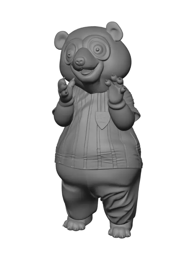 3D model for Panda Mascot on the Soccer Field