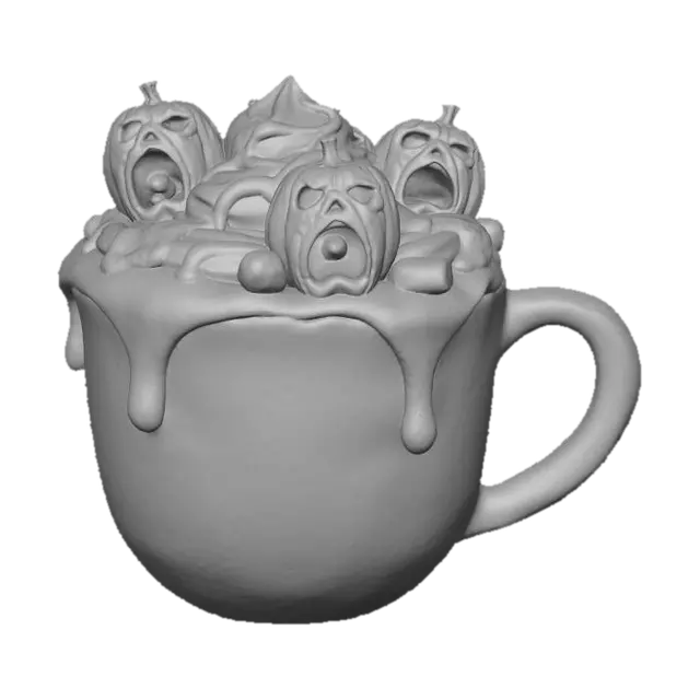 3D model for #Halloween2025#,Haunting Cocoa Delight