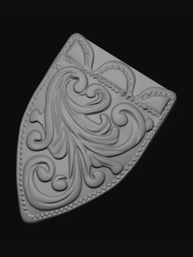 3D model for Ornate Filigree Wax Seal Stamp