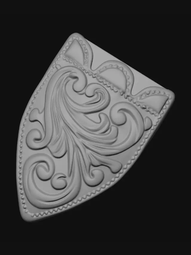 3D model for Ornate Filigree Wax Seal Stamp