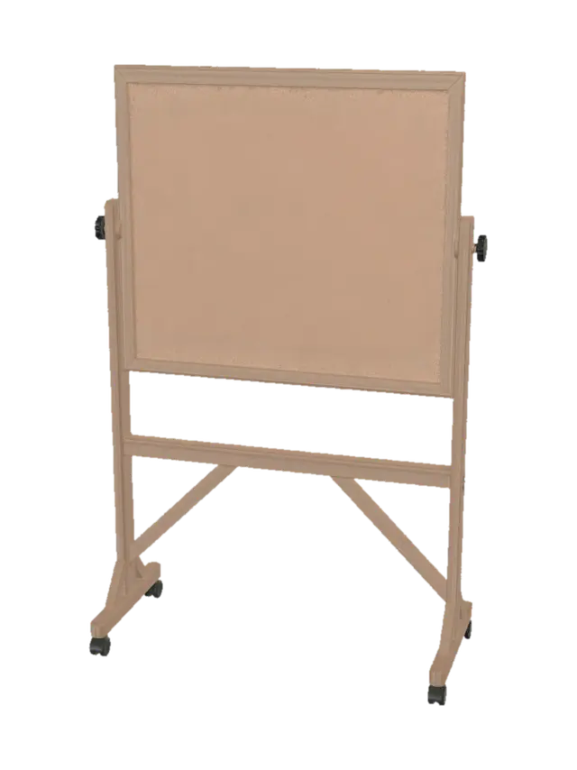Mobile Corkboard on a Wooden Stand - Note 3D-model, gegenereerd door AI