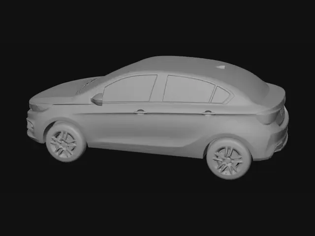 3D model for Blue Tata Tigor