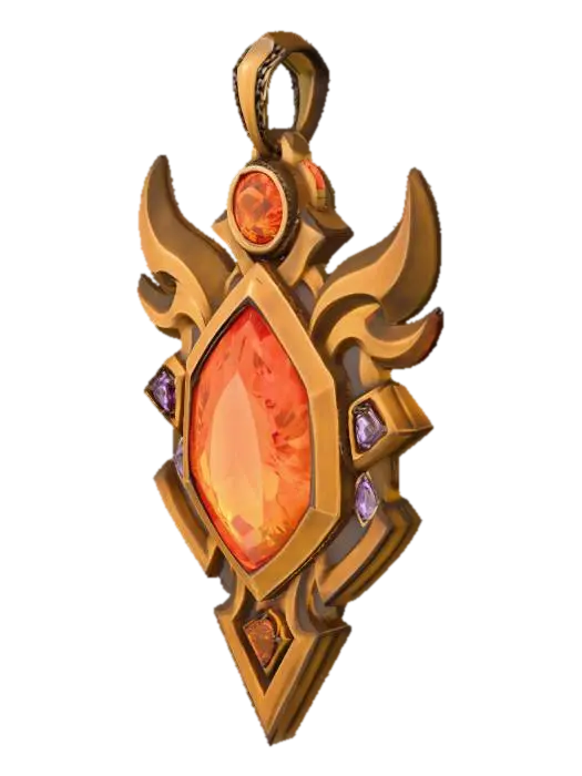 Eternal Ember Amulet 3D model, vytvořený pomocí AI