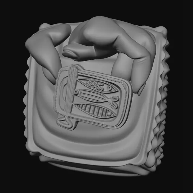 3D model for Two Fish on a Plate