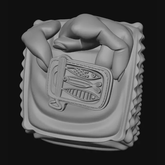 3D model for Two Fish on a Plate