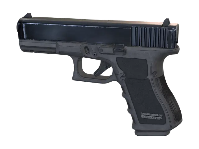 Glock pistol side profile - Sideview 3D model, vytvořený pomocí AI