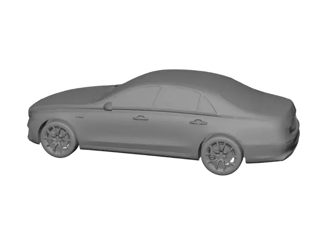 3D model for Black Mercedes-Benz S-Class Rear View