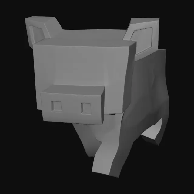 3D model for Blocky Pig