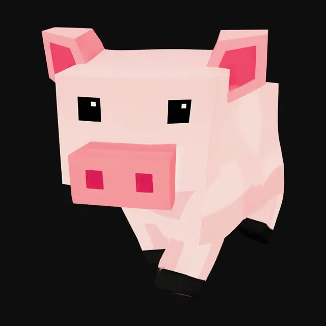 3D model for Blocky Pig