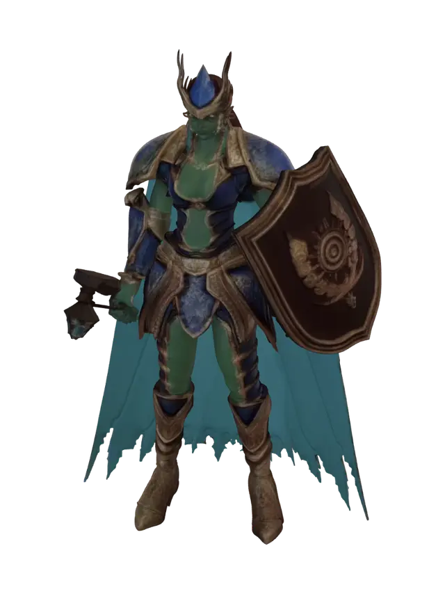 3D model for Azure Shieldmaiden