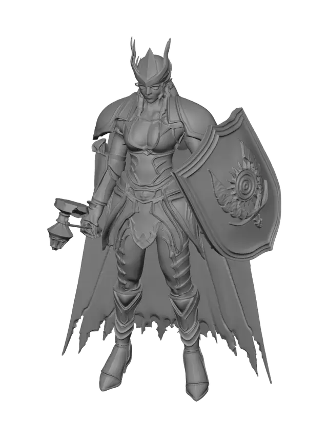 3D model for Azure Shieldmaiden