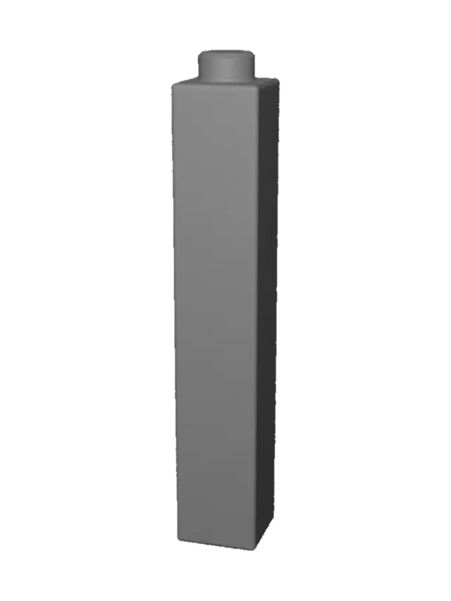 3D model for Lego Brick on Wooden Table