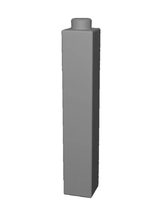 3D model for Lego Brick on Wooden Table